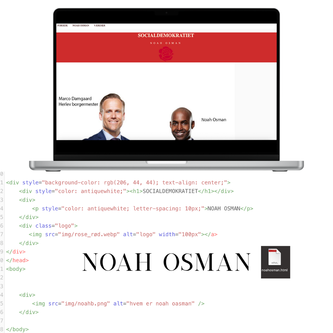 Noah Osman billede på Socialdemokratiets hjemmeside
